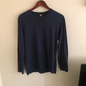 Mens Longsleeve Navy Tee. M